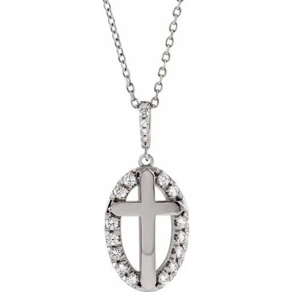 Halo-Style Cross Necklace Rasmussen Jewelers Spanish Fork, UT