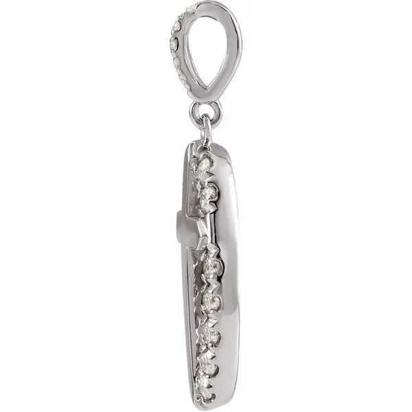 Halo-Style Cross Pendant Image 2 CMS Fine Jewelers Wooster, OH