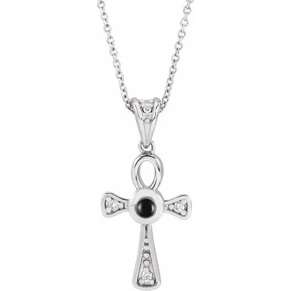 Cabochon Ankh Cross Necklace J. Meredith Jewelers Delafield, WI