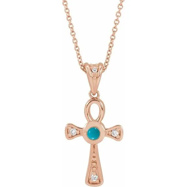 Cabochon Ankh Cross Necklace Jewelry Design Studio Jensen Beach, FL