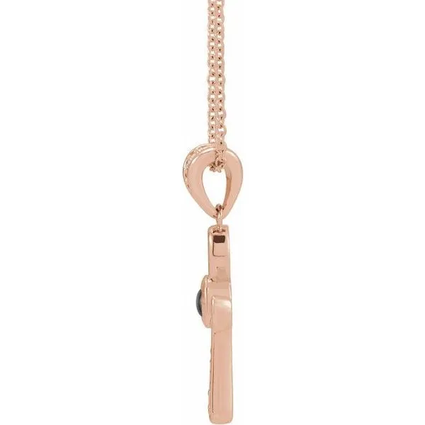 Cabochon Ankh Cross Necklace Image 2 Rick's Jewelers California, MD