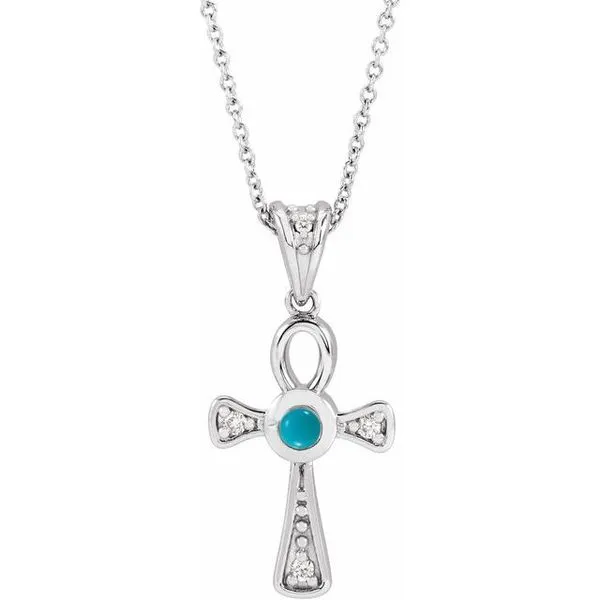 Cabochon Ankh Cross Necklace J. Meredith Jewelers Delafield, WI