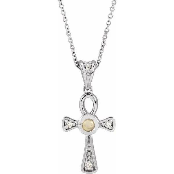 Cabochon Ankh Cross Necklace Hopman Jewelers Elkhart, IN