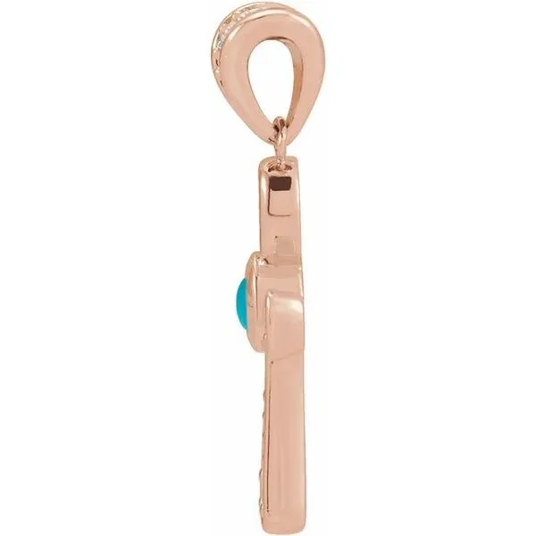 Cabochon Ankh Cross Pendant Image 2 Hopman Jewelers Elkhart, IN