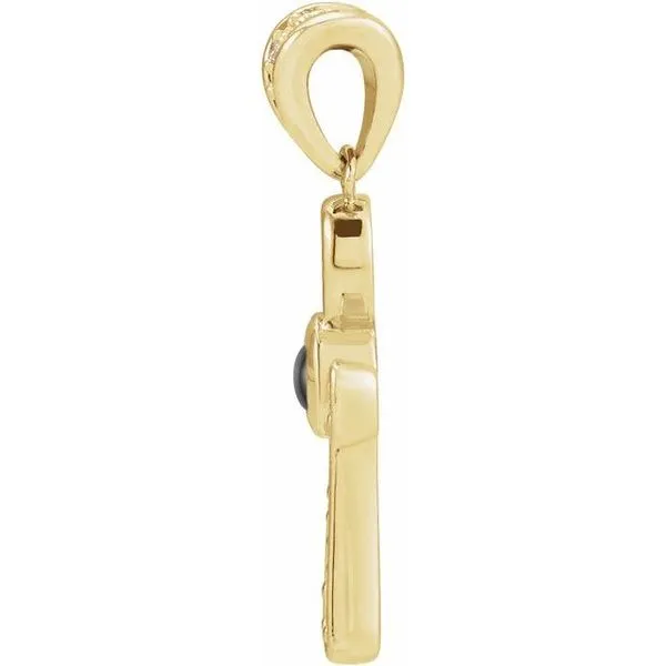 Cabochon Ankh Cross Pendant Image 2 J. Meredith Jewelers Delafield, WI