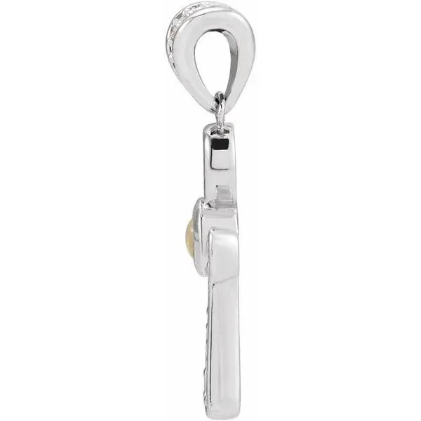 Cabochon Ankh Cross Pendant Image 2 J. Meredith Jewelers Delafield, WI