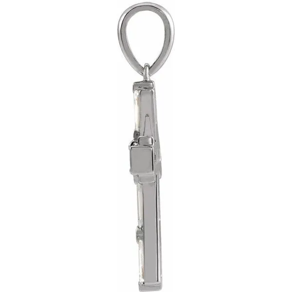 Accented Baguette Cross Pendant Image 2 Bauble Patch Jewelers Comstock Park, MI