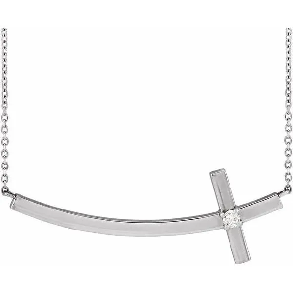 Sideways Cross Necklace Jewelry Design Studio Jensen Beach, FL