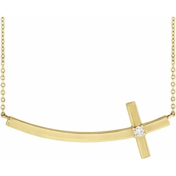 Sideways Cross Necklace Jewelry Design Studio Jensen Beach, FL