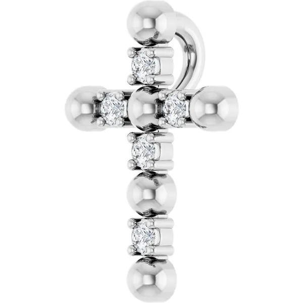 Beaded Cross Pendant Image 2 Hopman Jewelers Elkhart, IN