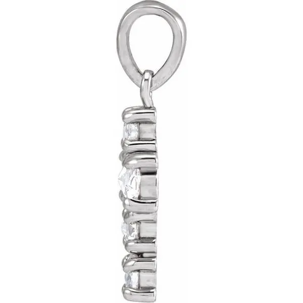 Rose-Cut Cross Pendant Image 2 Hopman Jewelers Elkhart, IN