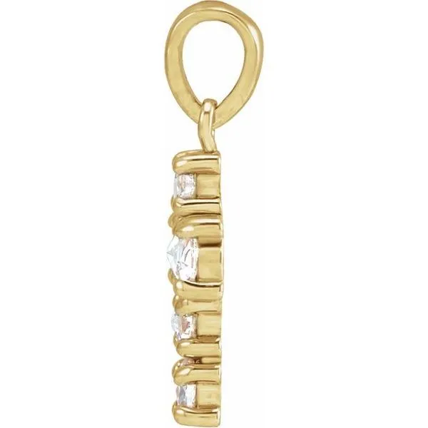 Rose-Cut Cross Pendant Image 2 Boyd Jewelers Wesley Chapel, FL