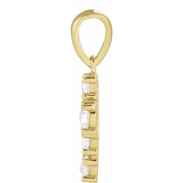 Rose-Cut Cross Pendant Image 2 Hopman Jewelers Elkhart, IN