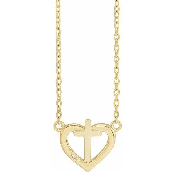 Heart & Cross Necklace Arnold's Jewelry and Gifts Logansport, IN