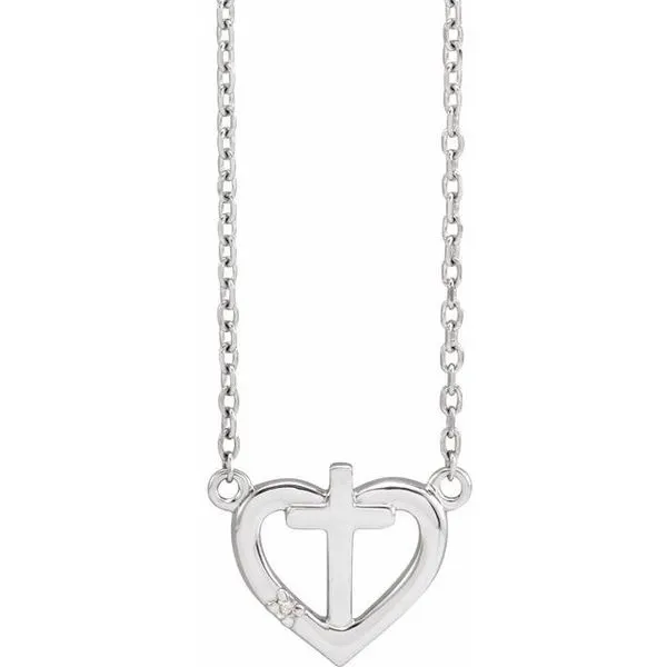 Heart & Cross Necklace Jewelry Design Studio Jensen Beach, FL