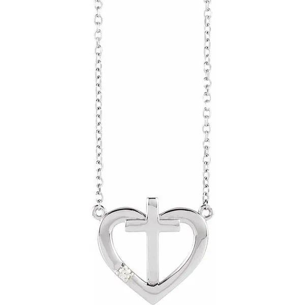 Heart & Cross Necklace Jewelry Design Studio Jensen Beach, FL