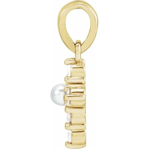 Pearl Cross Pendant Image 2 Arnold's Jewelry and Gifts Logansport, IN