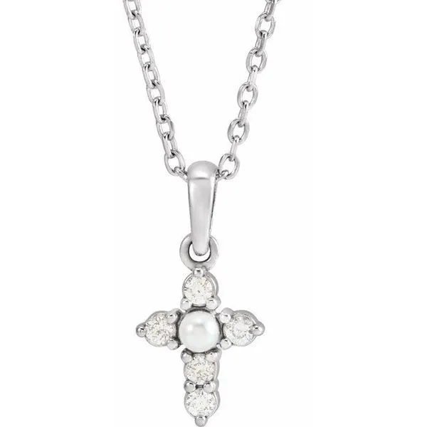 Pearl Cross Necklace Hopman Jewelers Elkhart, IN