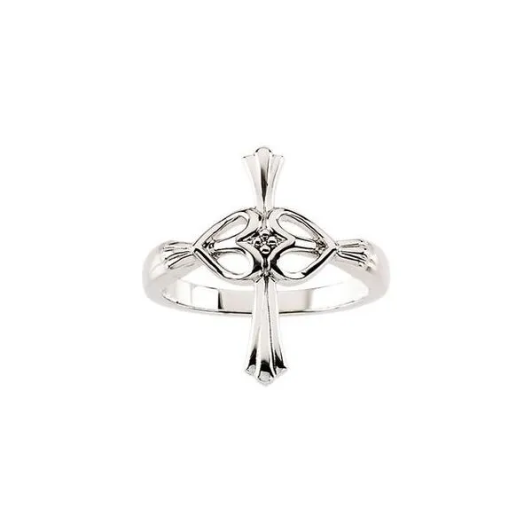 Hearts & Cross Accented Ring Jewelry Design Studio Jensen Beach, FL