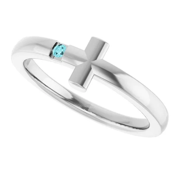 Youth Sideways Cross Ring Image 4 Cherry Street Jewelers Tulsa, OK