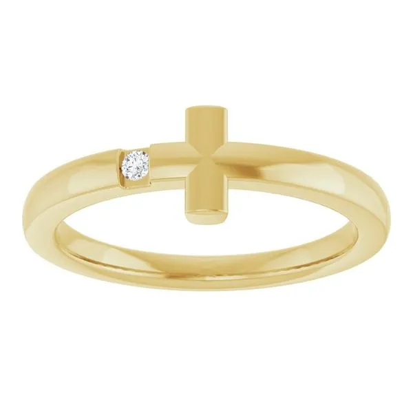 Youth Sideways Cross Ring Image 3 Cherry Street Jewelers Tulsa, OK