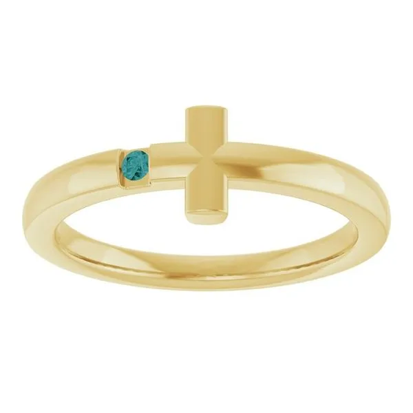 Youth Sideways Cross Ring Image 3 Rick's Jewelers California, MD