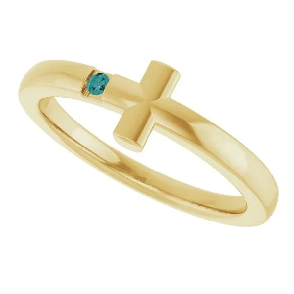 Youth Sideways Cross Ring Image 5 Cherry Street Jewelers Tulsa, OK