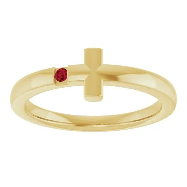 Youth Sideways Cross Ring Image 3 Cherry Street Jewelers Tulsa, OK