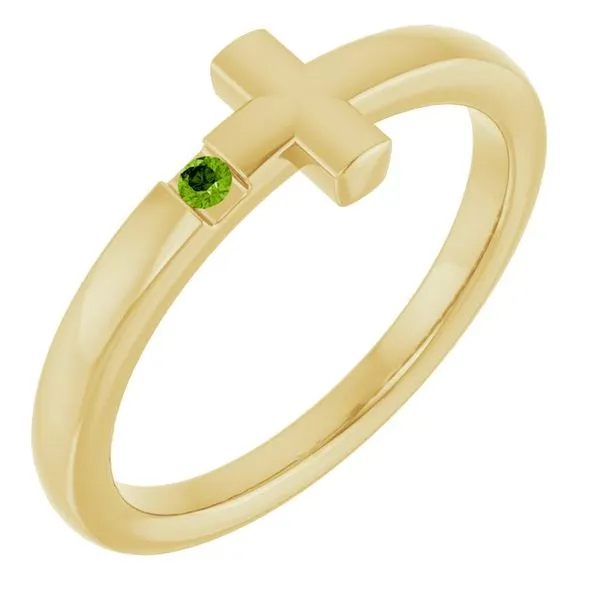 Youth Sideways Cross Ring Leslie E. Sandler Fine Jewelry and Gemstones rockville , MD