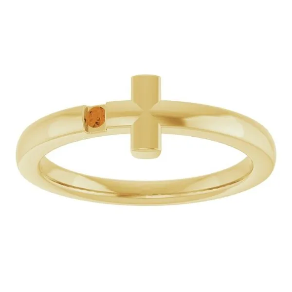 Youth Sideways Cross Ring Image 3 M. J. Thomas Jewelers, Ltd. Stratford, CT