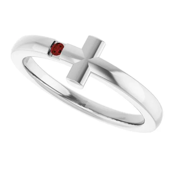 Youth Sideways Cross Ring Image 5 Linwood Custom Jewelers Linwood, NJ