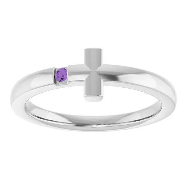 Youth Sideways Cross Ring Image 3 J. Meredith Jewelers Delafield, WI