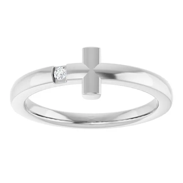 Youth Sideways Cross Ring Image 3 James & Williams Jewelers Berwyn, IL