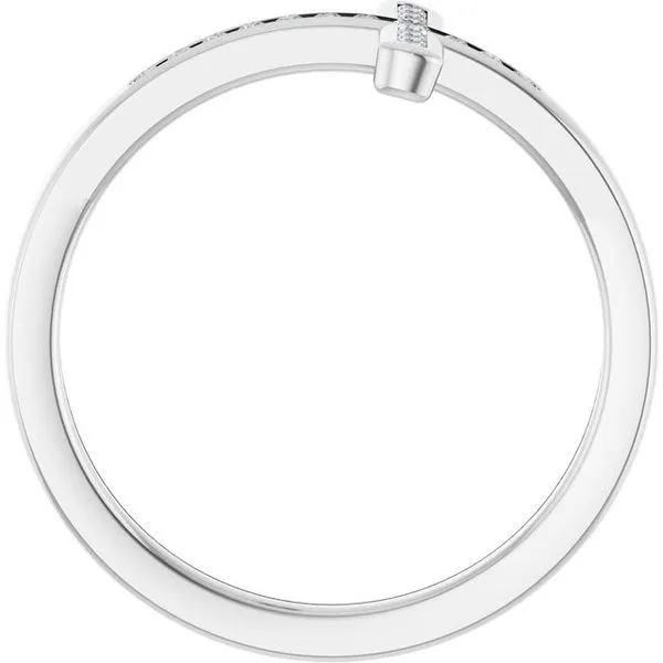 Sideways Cross Ring Image 2 Hopman Jewelers Elkhart, IN