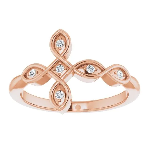 Accented Sideways Cross Ring Image 3 Jewelry Design Studio Jensen Beach, FL