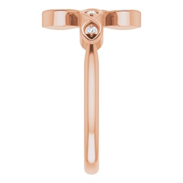 Accented Sideways Cross Ring Image 4 Jewelry Design Studio Jensen Beach, FL