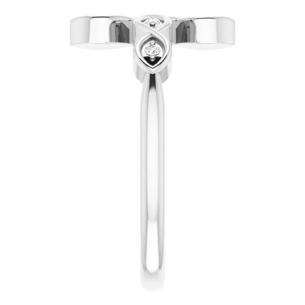 Accented Sideways Cross Ring Image 4 Hopman Jewelers Elkhart, IN