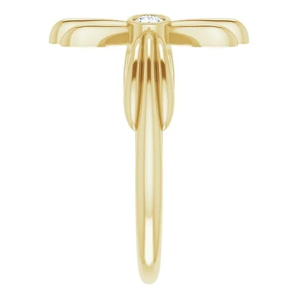 Sideways Cross Ring Image 4 J. Meredith Jewelers Delafield, WI