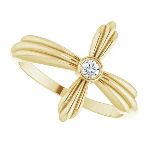 Sideways Cross Ring Image 5 J. Meredith Jewelers Delafield, WI
