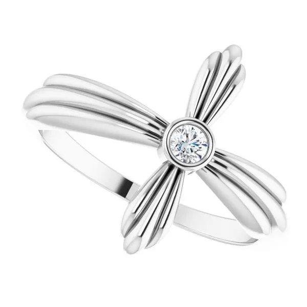 Sideways Cross Ring Image 5 James & Williams Jewelers Berwyn, IL
