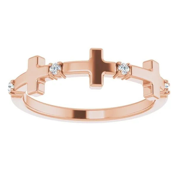 Accented Cross Ring Image 3 Hopman Jewelers Elkhart, IN
