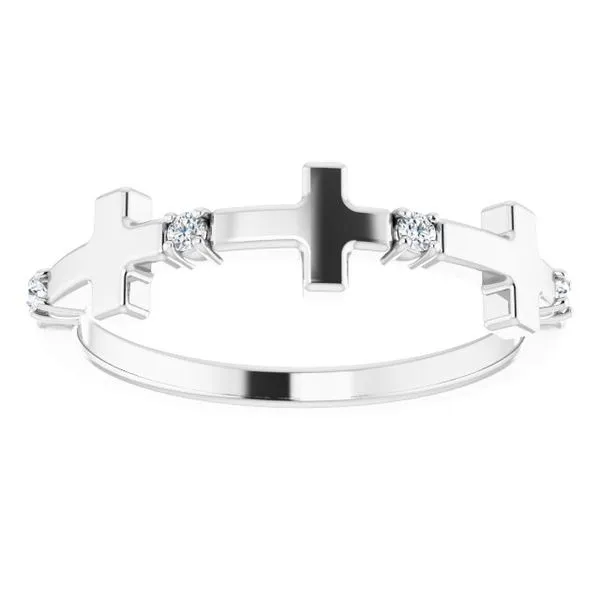 Accented Cross Ring Image 3 Jewelry Design Studio Jensen Beach, FL