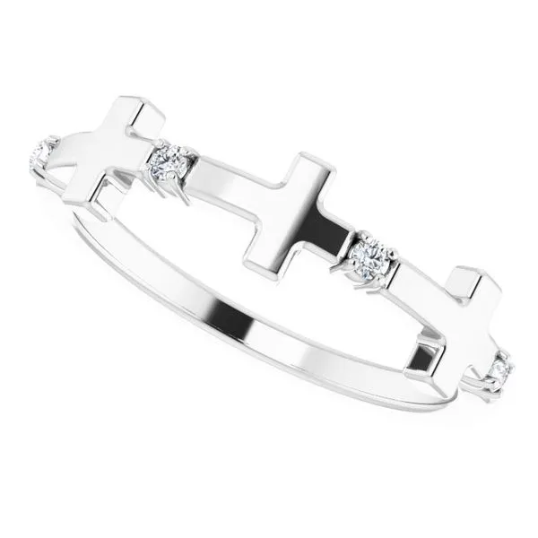 Accented Cross Ring Image 5 Jewelry Design Studio Jensen Beach, FL