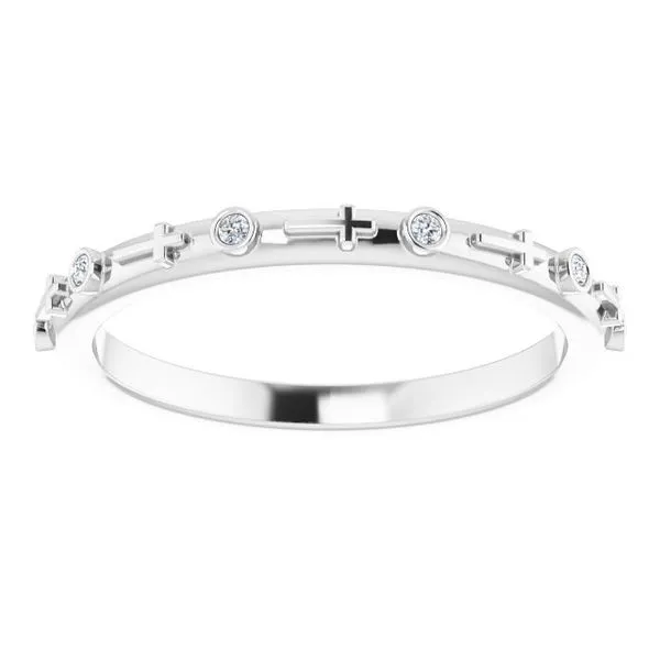 Bezel-Set Cross Ring Image 3 Jewelry Design Studio Jensen Beach, FL