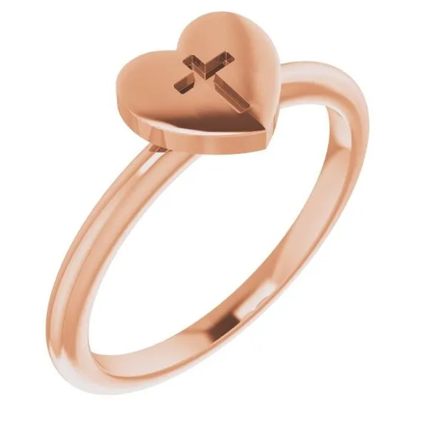 Heart with Cross Ring Hopman Jewelers Elkhart, IN