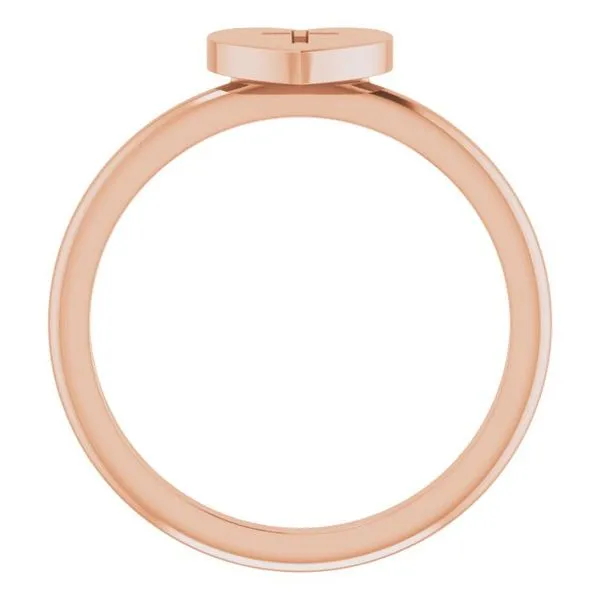 Heart with Cross Ring Image 2 James & Williams Jewelers Berwyn, IL