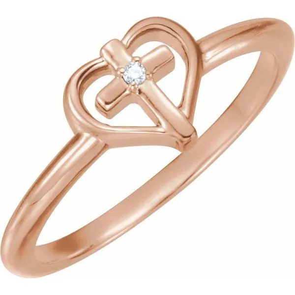Accented Cross & Heart Ring Hopman Jewelers Elkhart, IN