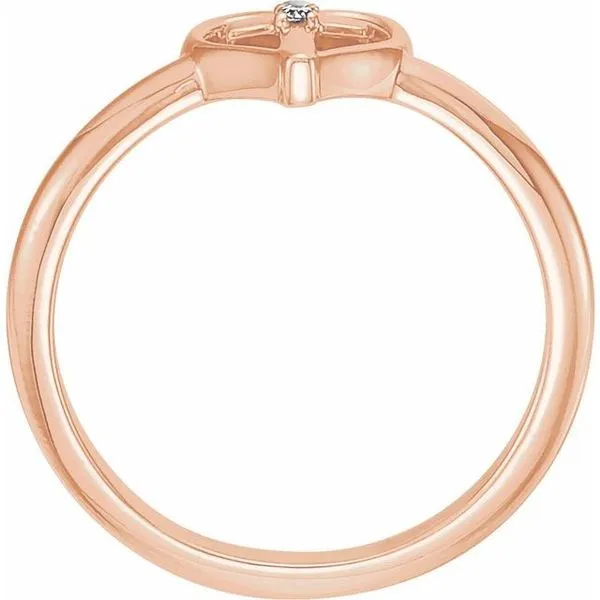 Accented Cross & Heart Ring Image 2 Hopman Jewelers Elkhart, IN