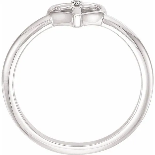 Accented Cross & Heart Ring Image 2 Hopman Jewelers Elkhart, IN