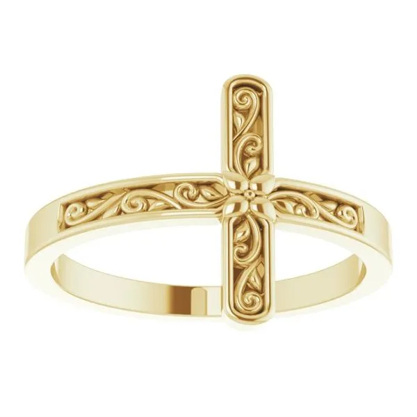 Sideways Cross Ring Image 3 J. Meredith Jewelers Delafield, WI